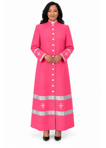 Womens Robe Style LR125 (Pink/Silver)