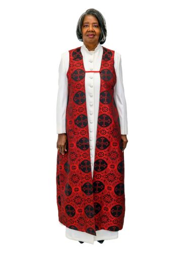 Womens Traditional Liturgical Chimere (Red Lt/Black Lt)