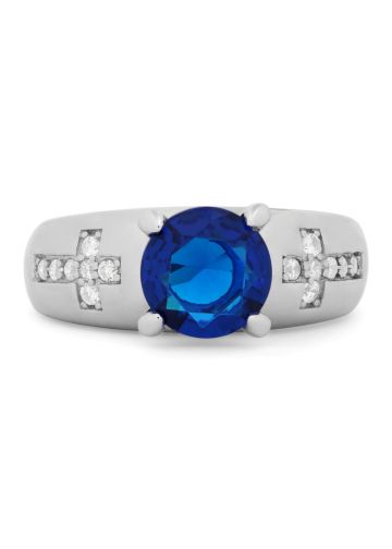 Womens Overseer Clergy Ring Style SUBS998 (S Royal Blue)
