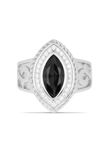 Womens Pastor Clergy Ring Style RNZ0492 (S Black) 5-7