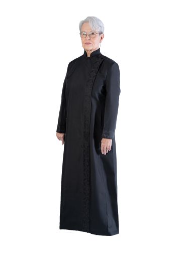 Womens Clergy Robe Style LR101 (Black/Black LT)