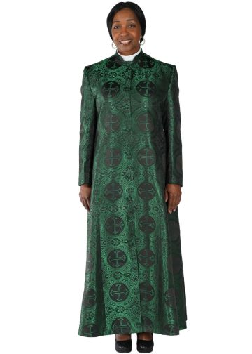 Womens Robe Style LR202507 (Black-Green Lt)