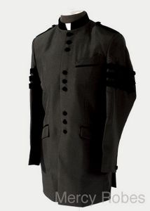 Mens Clergy Jacket CJ034 (Black With Bars)