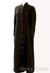 Womens Robe LR142 (Black/Purple)