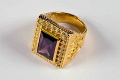 Mens Clergy Ring Style 007 (Purple)