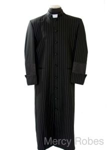 Sale Mens Robe Style Bsa254 (Black/White Pinstripe)