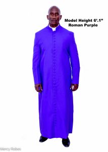 33 Button Clergy Cassock Robe (Roman Purple)