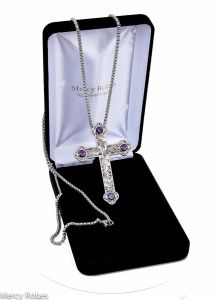 Pectoral Cross Style Mercy 008 (Silver/Purple)