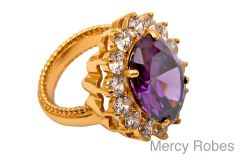 Womens Clergy Bishop Ring Subs496 (G-Purple)
