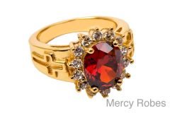 LADIES CLERGY APOSTLE RING SUBS513 (RED)