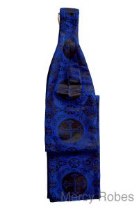 Liturgical Traditional Tippet (Black/Royal Blue Lt)