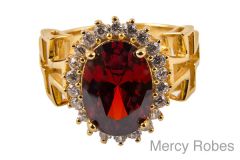 Womens Clergy Apostle Ring Subs515 (Red)