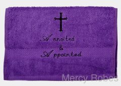 Preaching Hand Towel Annoited & Appointed (Purple/Black)