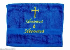 Preaching Hand Towel Anointed & Appointed (Royal/Gold)
