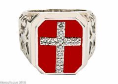 New Arrival MENS APOSTLE CLERGY RING STYLE MRG2023 (RED)