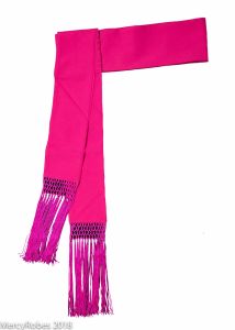 BISHOP BAND CINCTURE WITH KNOTTED FRINGE (FUCHSIA) ITALIAN IMPORTED