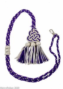 Bishop Tassel Pectoral Cord (Purple/Silver) 02