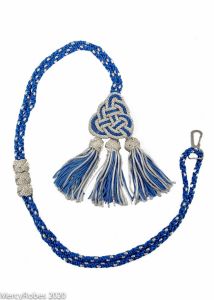 Bishop Tassel Pectoral Cord (Royal Blue/Silver) 02