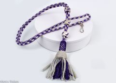 Bishop Tassel Pectoral Cord (Purple/Silver) 01