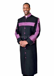 CLERGY ROBE IMG156 (BLACK/PURPLE)