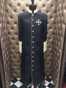 Mens Clergy Robe Style Bzb194 (Black/Gold Lt)