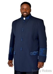 Clergy Jacket CJ029 (Navy Blue-Royal/Blacklt)