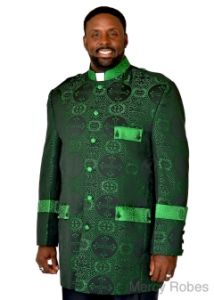 Clergy Jacket (CLJ 025) Black/Green Lt