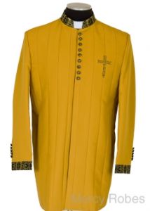 CLERGY JACKET STYLE CJ027 (MUSTARD GOLD WITH BLACK-GOLD LT)