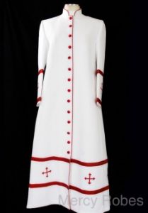 Womens Robe Style LR125 (White/Red)