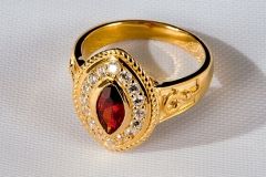 Womens Ring Style Marquise 01 (Red)