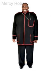 Clergy Suit 022 (Black/Red)