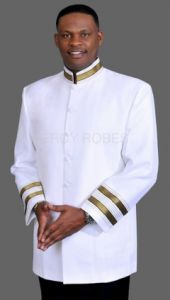 QUICK SHIP CLERGY JACKET 004 (WHITE/GOLD)