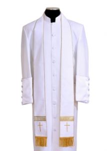 Clergy Stole Bpn125 (White/Gold)