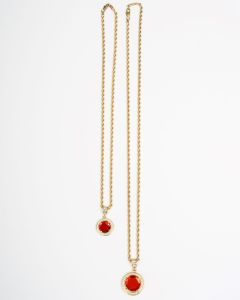 Pendant & Chain Style MHC-14G (G Red)