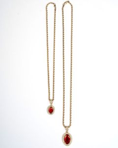 Pendant & Chain Style MHC-13G (G Red)