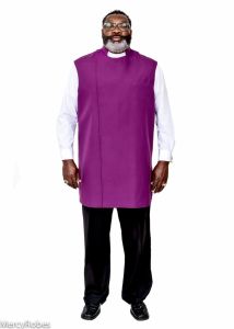 QUICK SHIP CLERGY APRON (RED PURPLE)