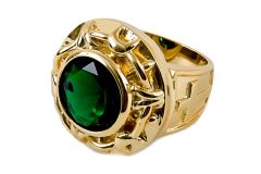 MENS CLERGY RING STYLE SUBS622 (GREEN)