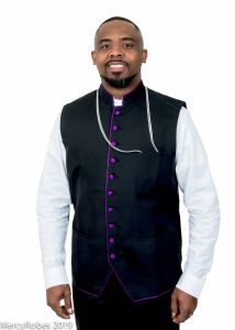 Clergy Vest (Black/Purple)