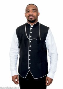 Clergy Vest (Black/White)