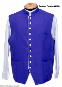 Clergy Vest (Roman Purple/White)