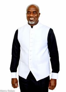 Mens Clergy Vest (White)