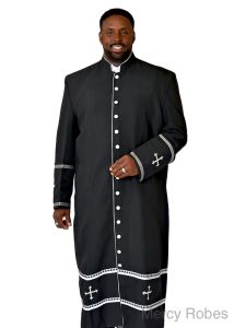 Clergy Robe Style Exe170 (Black/Silver)