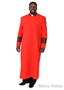 CLERGY ROBE STYLE EXD167 (RED/BLACK/RED LITURGICAL)
