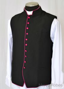 Sale Clergy Vest (Black/Fuchsia)