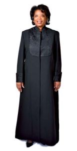 Womens Robe Style LR128 (Black/Black Liturgical)