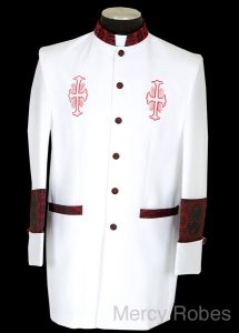 CLERGY JACKET STYLE CJ030(WHITE/BLACK-RED LT)