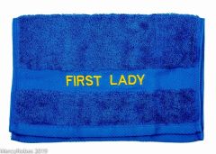 Preaching Hand Towel First Lady (Royal/Gold)