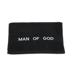Preaching Hand Towel Man Of God (Black/White)