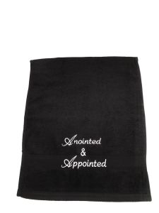 Preaching Hand Towel Anointed & Appointed (Black/White)