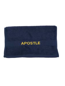 PREACHING HAND TOWEL  APOSTLE    ( NAVY/GOLD)